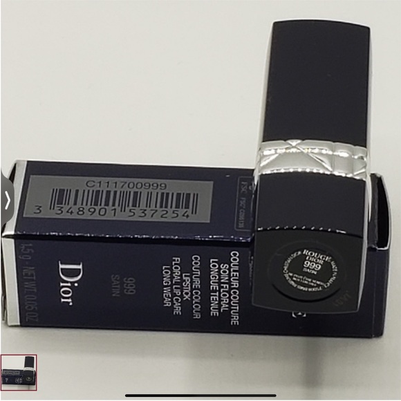 Dior Lipstick ROUGE Red, Color 999 Satin NEW MINI - Picture 2 of 2